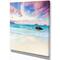Designart - Exotic Seashore Sunset Over Blue Sea - Extra Large Seascape Art Canvas